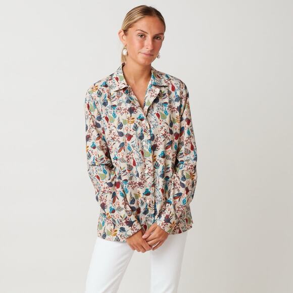 Sara Roka Tops - Sara Roka Savoia Fine corduroy Long Sleeve Cotton Top Size 44/US 8